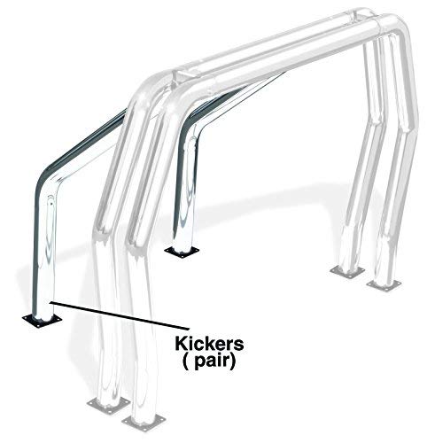 Go Rhino Component Bed Bar - Pair of Kickers (Between Wheel Wells) | Mild Steel, Chrome | 9370C