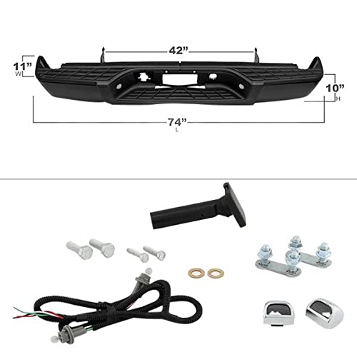 OEM Style Xtune Steel Rear Bumper (RB-CS07-SET-BK)