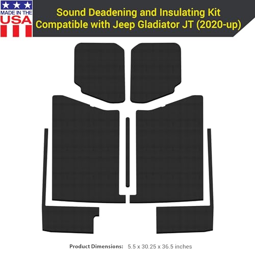 Sound Deadening and Insulating Headliner Kit DESIGN ENGINEERING Compatible with Jeep Gladiator JT (2020-up) - Max Insulation Headliner Sound Deadener Accessories