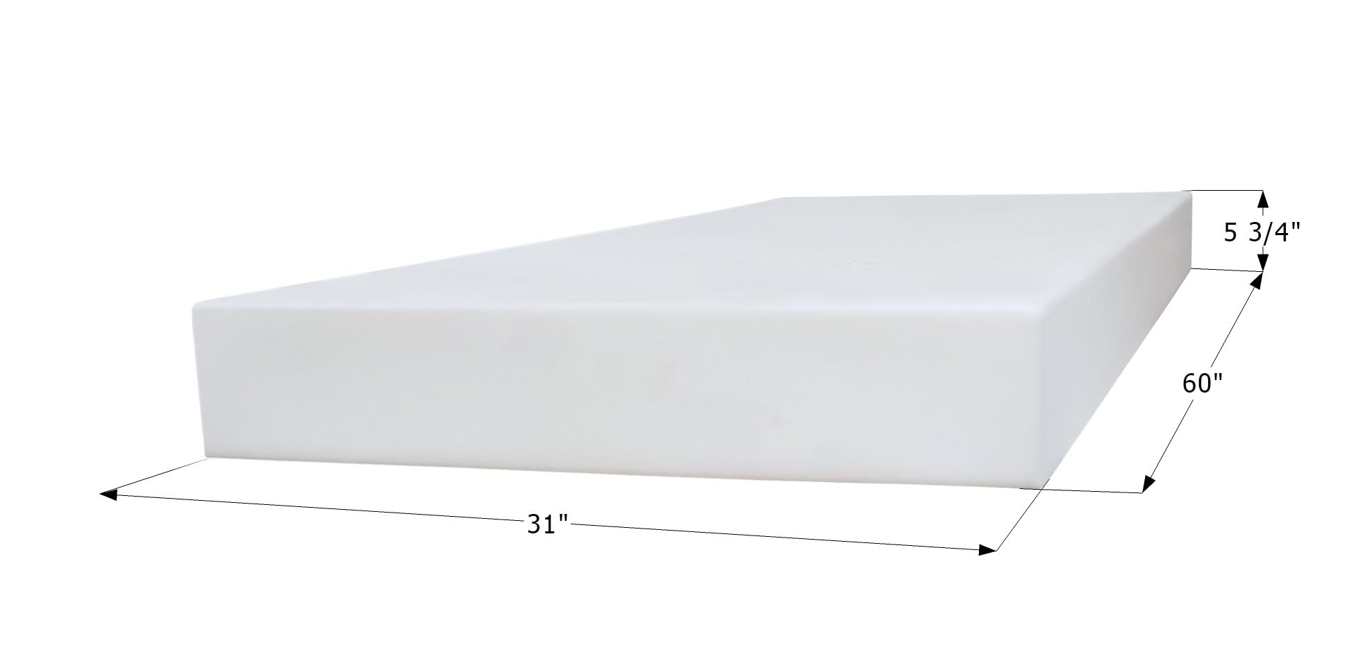 Fresh Water Tank ICON 14051, WT3544, 60x31x5 3/4, 42 Gal., Tank Only