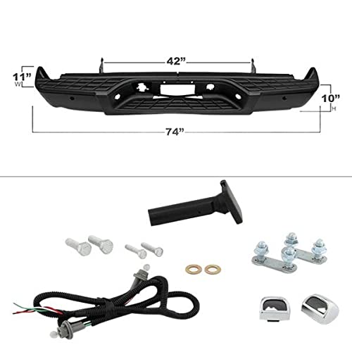 OEM Style Xtune Steel Rear Bumper (RB-CS07-SET-WS-BK)