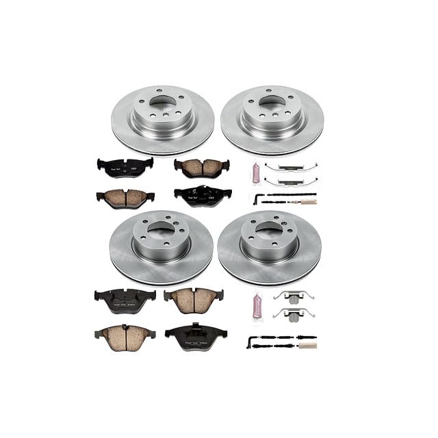 Power Stop KOE4107 Replacement Brake Kit-OE Front and Rear Brake Rotors & Ceramic Pads For BMW 328i 2008-2010 [Model Specific]