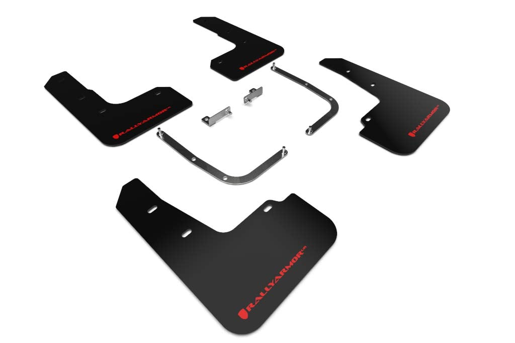 Rally Armor UR Black Mud Flap with Red Logo FITS 2019+ Turbo R-Spec MF58-UR-BLK/RD