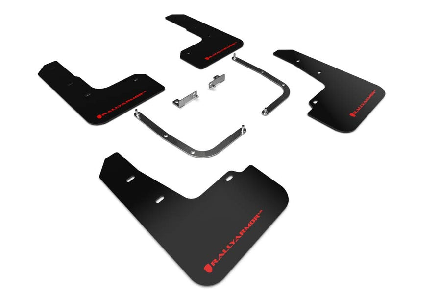 Rally Armor UR Black Mud Flap with Red Logo FITS 2019+ Turbo R-Spec MF58-UR-BLK/RD