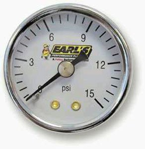 15 PSI Earl's Fuel Pressure Gauge 100195