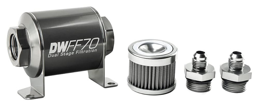 in-line DeatschWerks Fuel Filter and housing kit (8-03-070-040K-6)