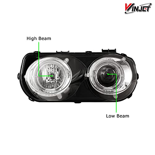 Winjet LED DRL Halo Projector Headlights Compatible with [1994 1995 1996 1997 Acura Integra]