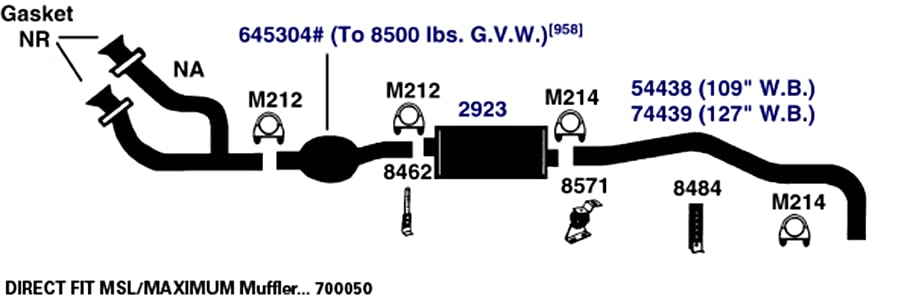 Exhaust Muffler AP Exhaust Products 2923