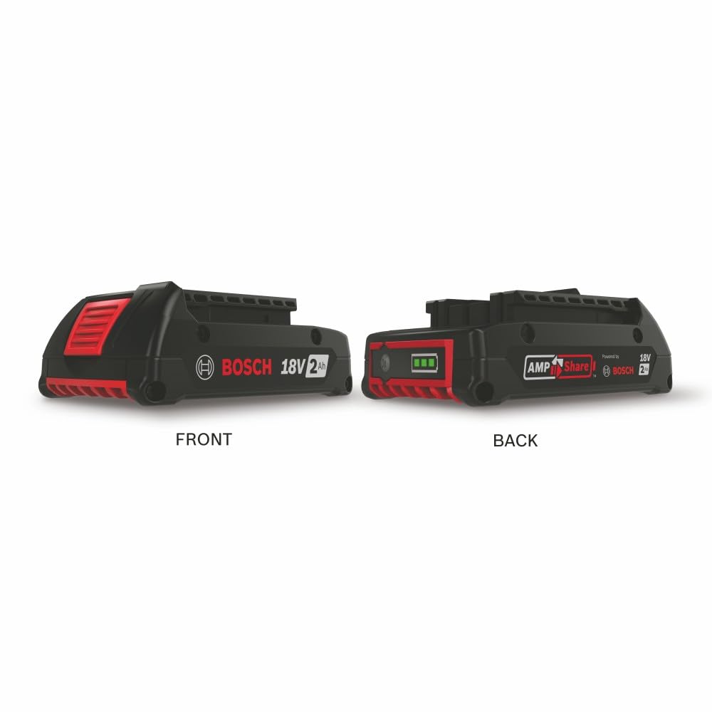 18V Bosch BAT612-2PK Lithium-Ion 2 Ah Standard Power Batteries, 2-Pack