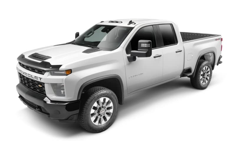 Aeroskin Hood Protector Auto Ventshade [AVS] | Fits 2020 - 2025 Chevrolet Silverado 2500 HD/3500 HD | Low Profile Deflector / Bug Shield - 1 pc., Smoke | 322187