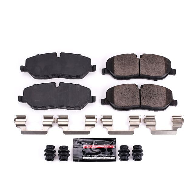 Power Stop Z23-1098 Z23 Evolution Sport Carbon Fiber Infused Ceramic Brake Pads with Hardware For Land Rover LR3, Land Rover Range Rover, Land Rover Range Rover Sport [Model Specific]