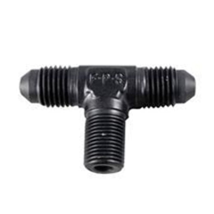 10an Male Tee FRAGOLA w/ 1/2 MPT On the Side - Black