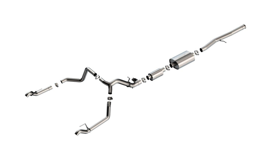 2024 Chevy Silverado 1500 Borla 6.2L V8 S-Type Catback Exhaust with Simulator (Fact. Fascia Tips)