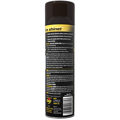 Meguiar's Ultimate Insane Shine Tire Coating, gives a Finish that Creates a Lasting Wet-Look for a Classic Black Shine, Easy to Use, No Mess, Ultimate Protection, 15 Oz Aerosol Can