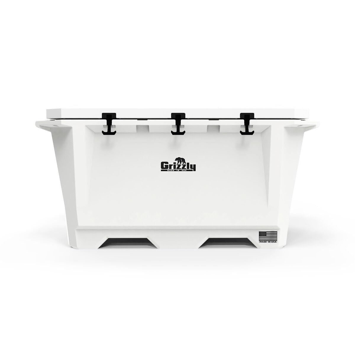 450 Cooler Grizzly | 450 qt Ice Chest Durable Rotomolded Insulated | Made in USA | Warranty for Life | for Cold Plunge Ice Bath Camping Fishing Hunting | G450 | White