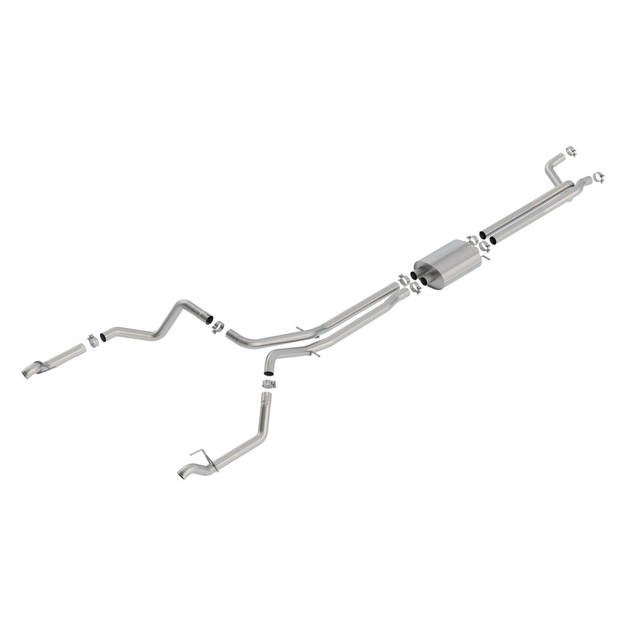 S-Type Axle-Back Exhaust System Borla 140778 2.75 in. Into Muffler True Dual Single Split Rear Exit For Use w/Factory Fascia Tips
