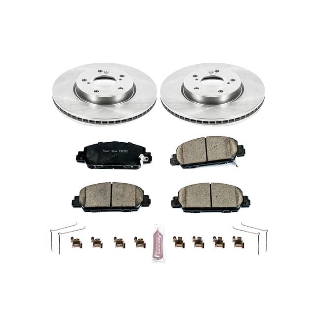 Power Stop Autospecialty KOE6515 Front Replacement Brake Kit-OE Brake Rotors & Ceramic Brake Pads For Honda Accord 2013-2022 [Model Specific]