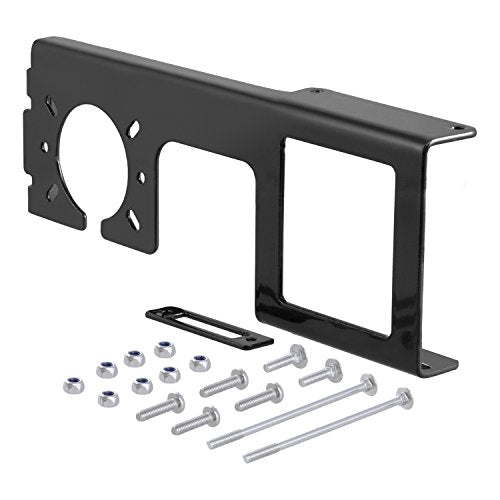 CURT Easy-Mount Vehicle Trailer Wiring Connector Mounting Bracket for 4 or 5-Way Flat, 2-1/2-Inch Receiver, 6 or 7-Way Round