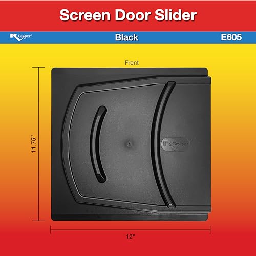 Screen Door Slider RV Designer E605, Black, Exterior Hardware