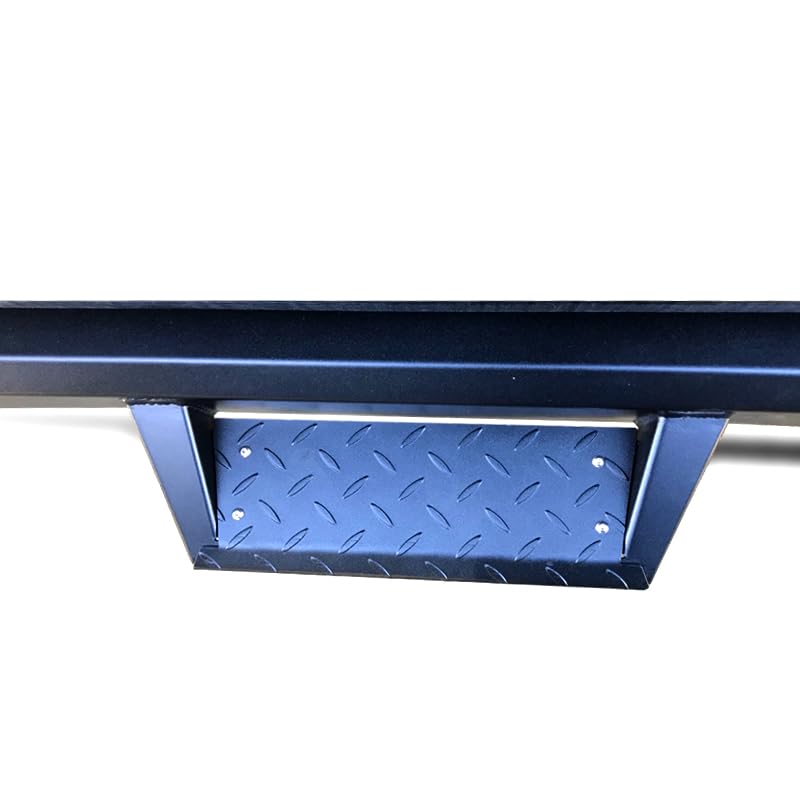 Superior Black Horse Side Steps WTW Black Compatible with 2019-2025 Ram 1500 Crew Cab (Excl. 19-25 Ram 1500 Classic)-SUP-RA01-19
