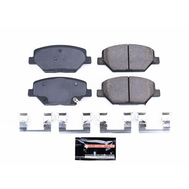 Power Stop Z23-1886 Z23 Sport Carbon Fiber Infused Ceramic Brake Pads with Hardware For Envision, LaCrosse, Regal Sportback, Regal TourX, Cadillac, Camaro, Equinox, Terrain [Model Specific]