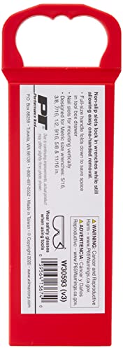 W30593 Performance Tool Rubberized Polymer Wrench Holder for SAE Sizes 5/16-Inch to 11/16-Inch - Non-Slip, Space Saving, Chemical Resistant