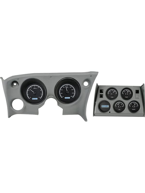 Dakota Digital VHX-68C-VET-K-W 68 - 77 Chevy Corvette Analog Dash Gauge System Black Alloy White