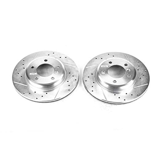 Power Stop Front EBR630XPR Drilled & Slotted Rotor Pair For BMW 3, BMW 3, BMW 325Ci, BMW 325i, BMW 325xi, BMW 3, BMW 328i, BMW Z3, BMW Z4 [Model Specific]