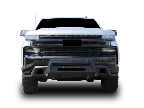 Armour III Black Horse Light Duty Front Bumper Textured Black Compatible with 19-21 Chevy Silverado 1500|2022 Chevy Silvrado 1500 LTD(Excl. 19-21 1500 LD)-AR3LD05NL