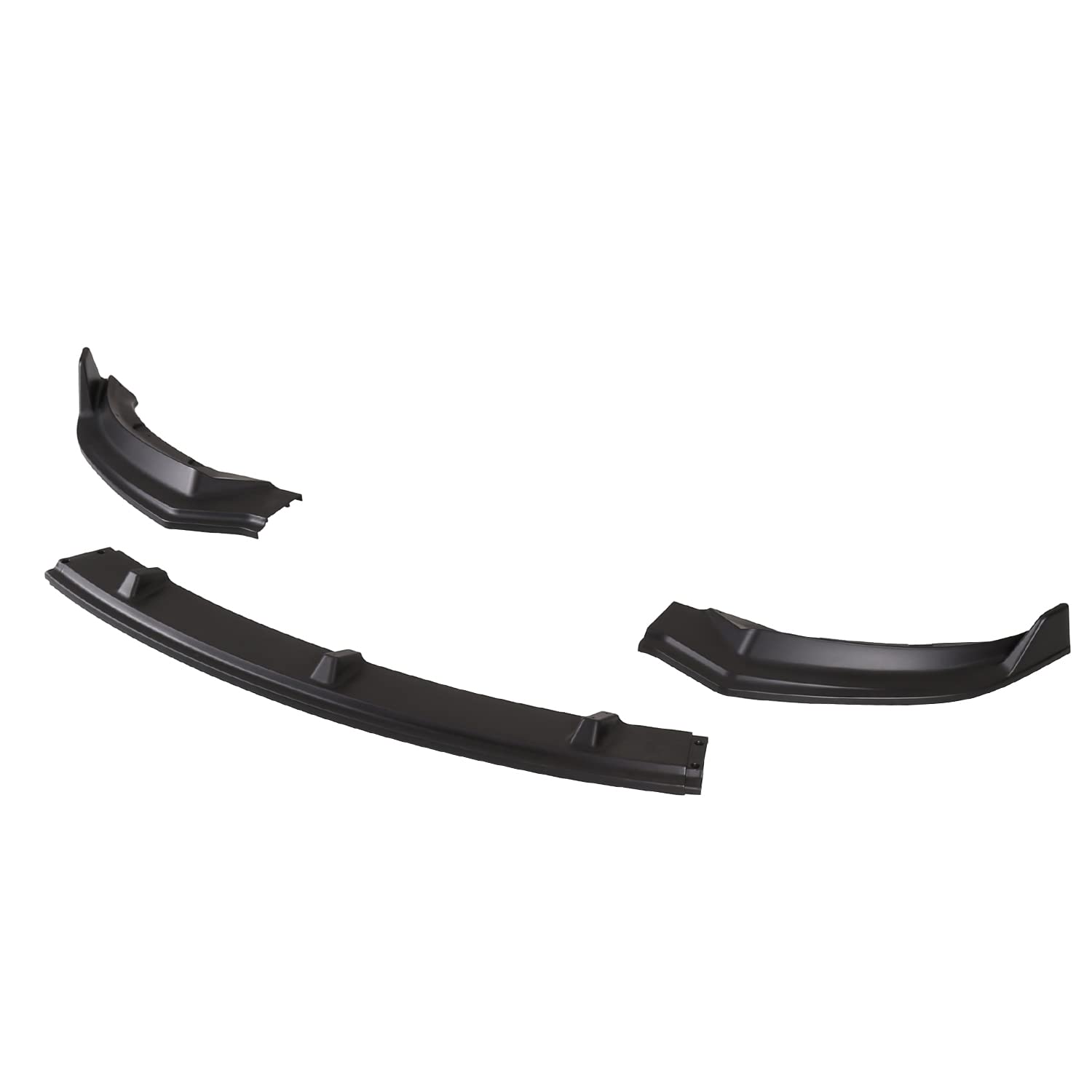 Matte Black Spec-D Tuning Front Bumper Body Lip Kit Spoiler 3PC Compatible with 2017-2020 Tesla Model 3 Sedan