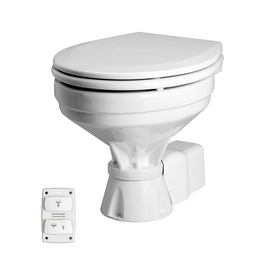 AquaT Johnson Pump Toilet Electric - Comfort - 12V w/Solenoid