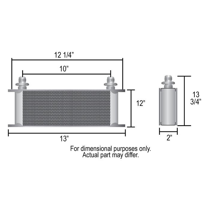 KIT-Stack Derale 54088 Plate Cooler 40 Row (-8AN 90° Swivel)