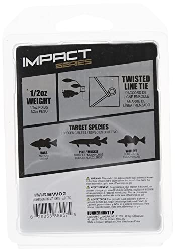 Impact Ignite Lunkerhunt | Spinnerbaits with 2 Willow Leaf Blades | Sink Fast Fishing Lure for Bass and Trout | Silicon Skirt, Swim Jig Saltwater and Deep Water Fishing Bait