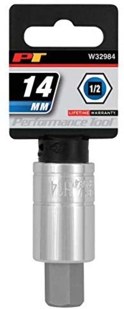 1/2 Drive Performance Tool Hex Bit Socket, W32984 14mm