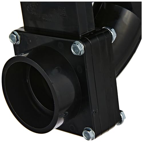 Valterra Double Rotating T81 Valve, 3" Hub x 1-1/2" Hub x 3" Spigot Outlet, Black