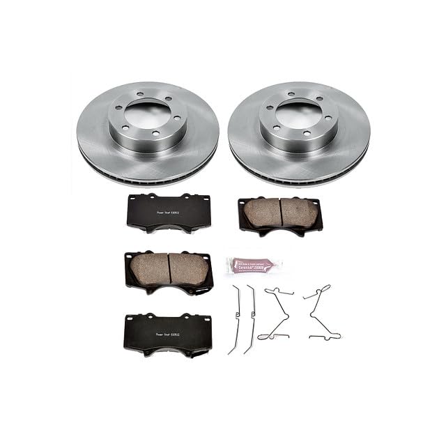 POWERSTOP Autospecialty KOE2421 Front Replacement Brake Kit-OE Brake Rotors & Ceramic Brake Pads For Lexus GX470 2003-2009, Toyota 4Runner 2003-2009 [Model Specific]