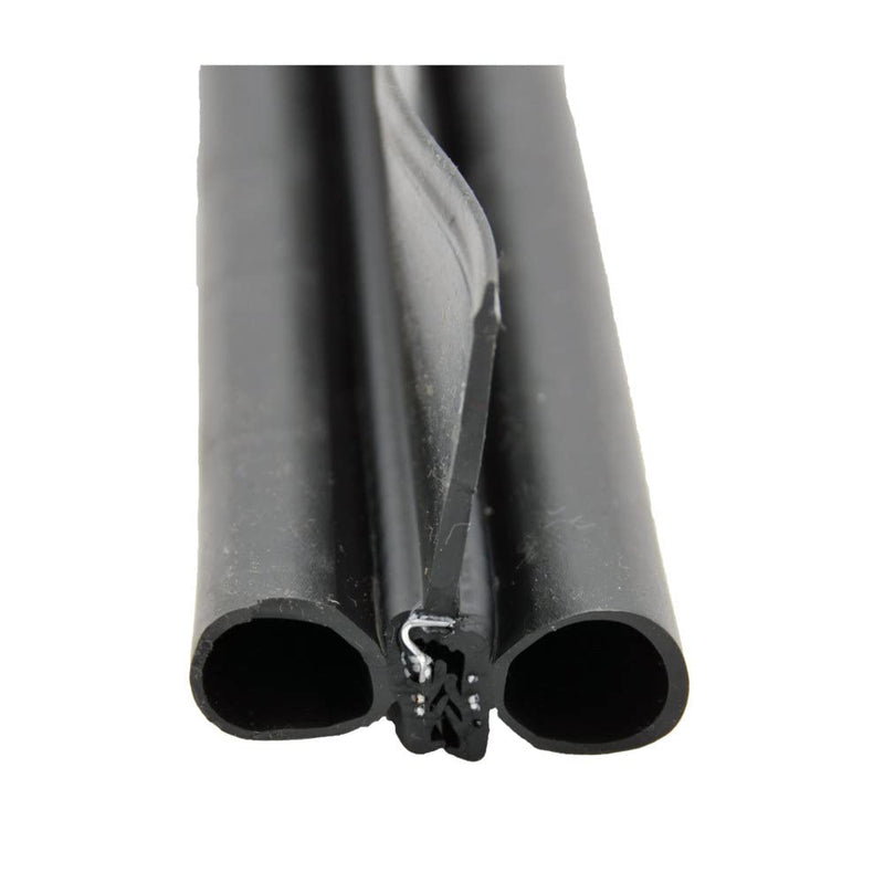 Double Bulb Seal AP Products 018-478 with Slide-On Clip, Black