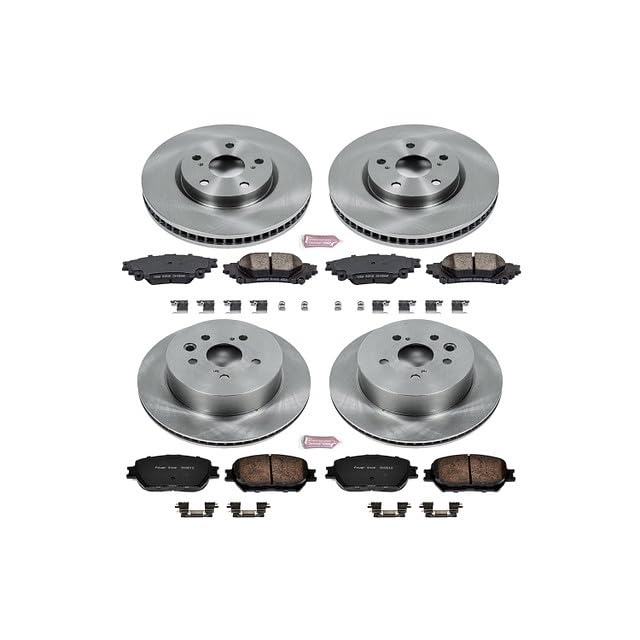 Power Stop KOE6927 Front and Rear Autospecialty Replacement Brake Kit-OE Brake Rotors & Ceramic Brake Pads For Lexus IS250 2014-2015 [Model Specific]