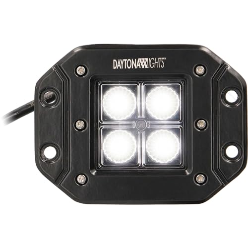 4 LED Cube Lights Daytona Lights 3.6” Flush Mount (Flood) – 2 Pack