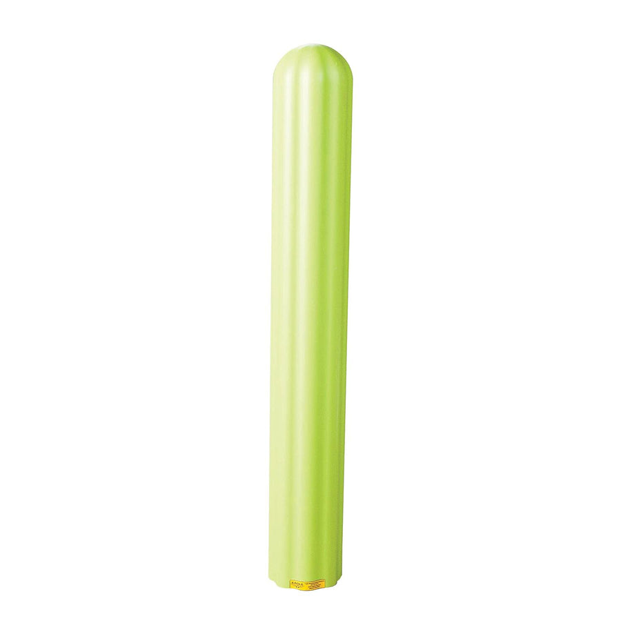 Bollard Covers Eagle for 4 Inch Poles - 56" Tall, Durable Fluted HDPE Plastic - Trimmable Lime Green Bollard Post Sleeve for Parking Lots, Warehouses, and Loading Docks, 1732LM
