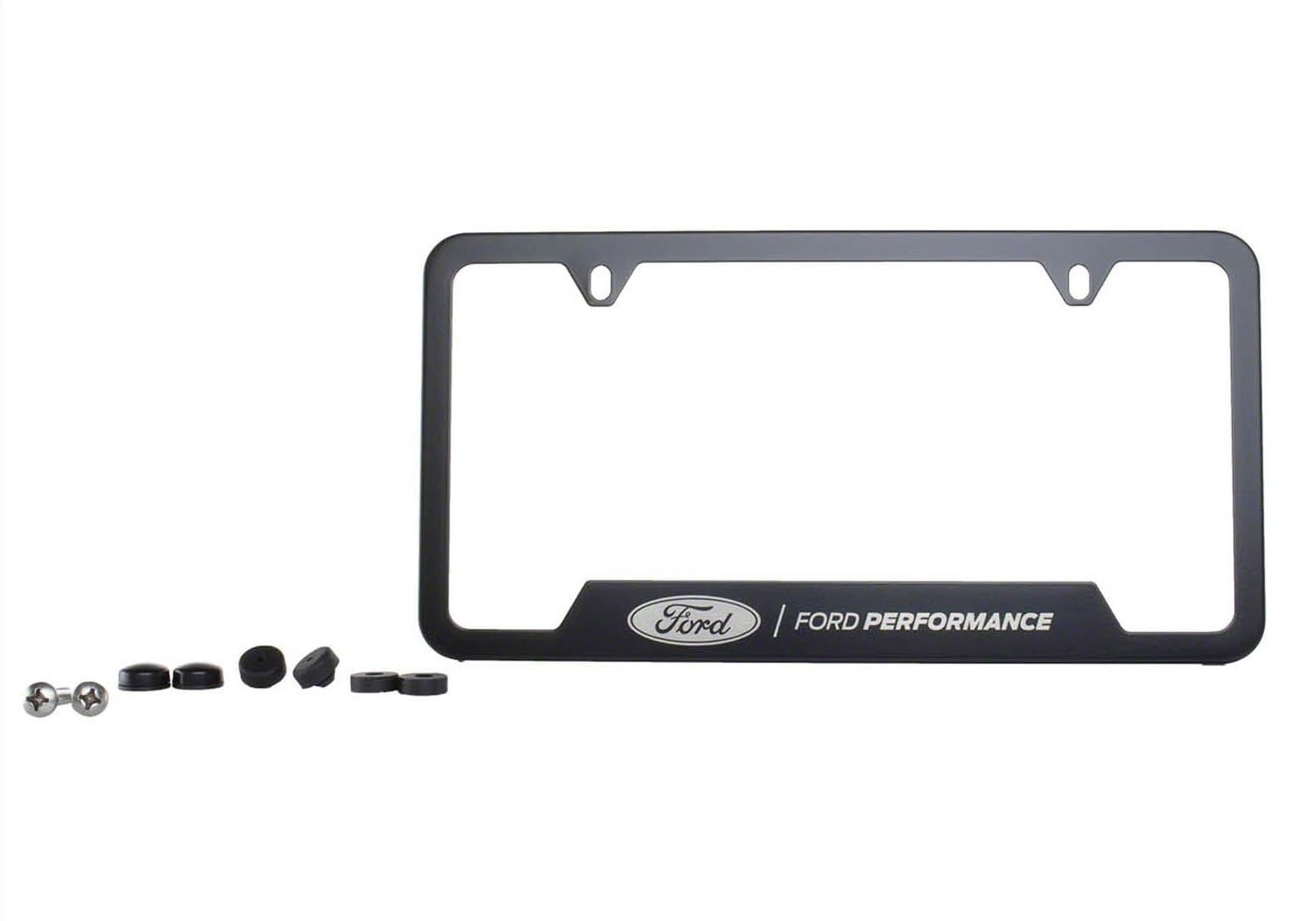 Black Stainless Steel FORD PERFORMANCE License Plate Frame