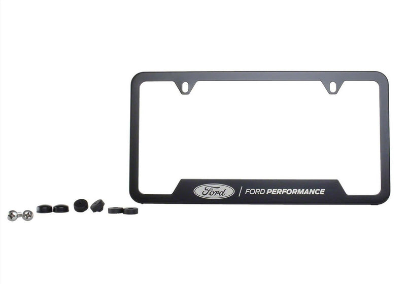 Black Stainless Steel FORD PERFORMANCE License Plate Frame