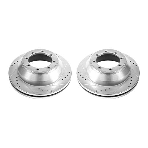 Rear Power Stop AR85125XPR Drilled & Slotted Evolution Rotor Pair