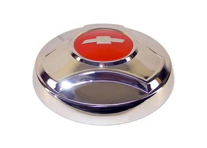 Hub Caps Brothers Trucks HCC5C66-1/2-Ton-15-inch-Pop-On-Chrome/Red-Set of 4
