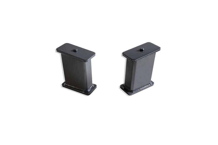 Max Trac Part# 810060 is A Pair of 6" Lift Blocks FABRICATED from Steel & Powder Coated Grey Suspension