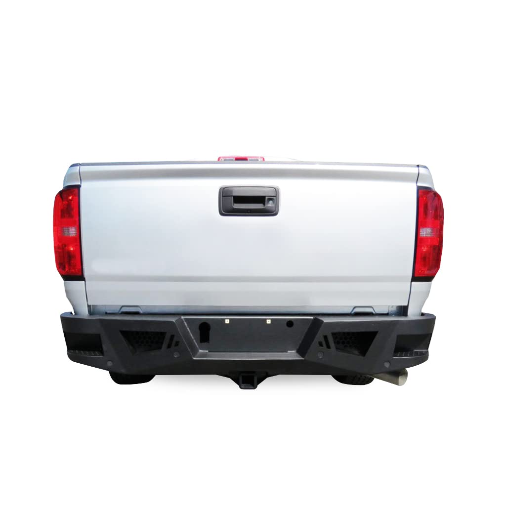 Heavy Duty Black Horse Armour Rear Bumper Matte Black Compatible with 2015-2022 Chevrolet Colorado (Excludes ZR2 Model)|2015-2022 GMC Canyon (Excludes ZR2 Model)-ARB-CO15