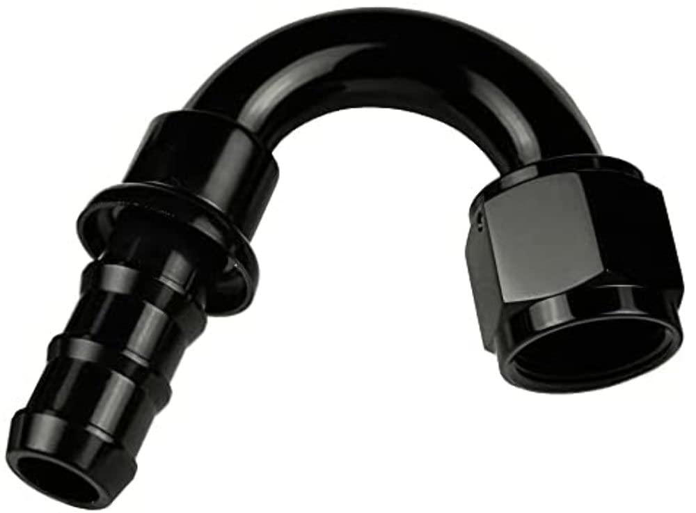 Performance Red Horse 2150-06-2-06 150 Degree AN/JIC Hose End Push Lock - Black