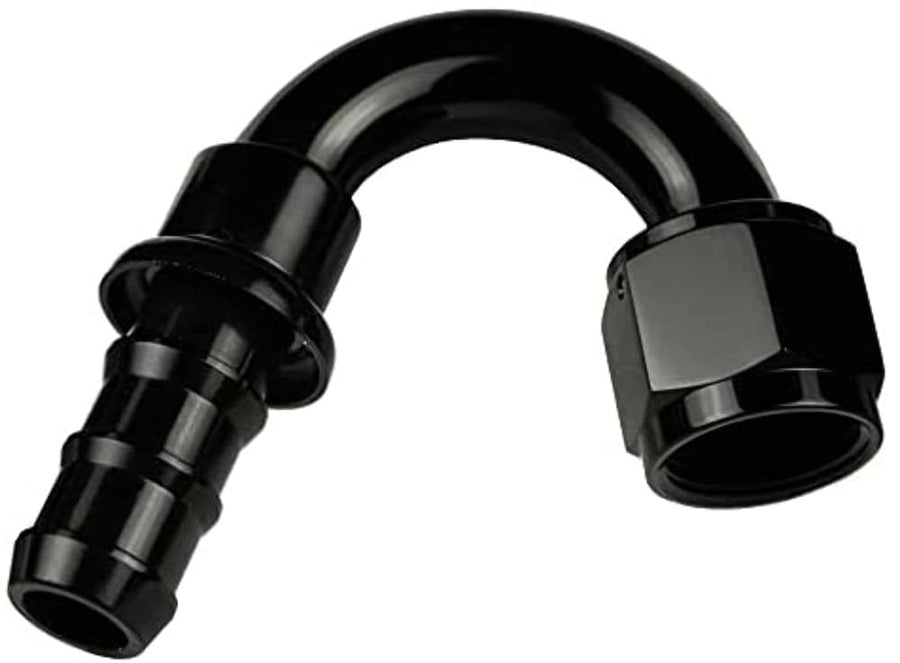 Performance Red Horse 2150-06-2-06 150 Degree AN/JIC Hose End Push Lock - Black