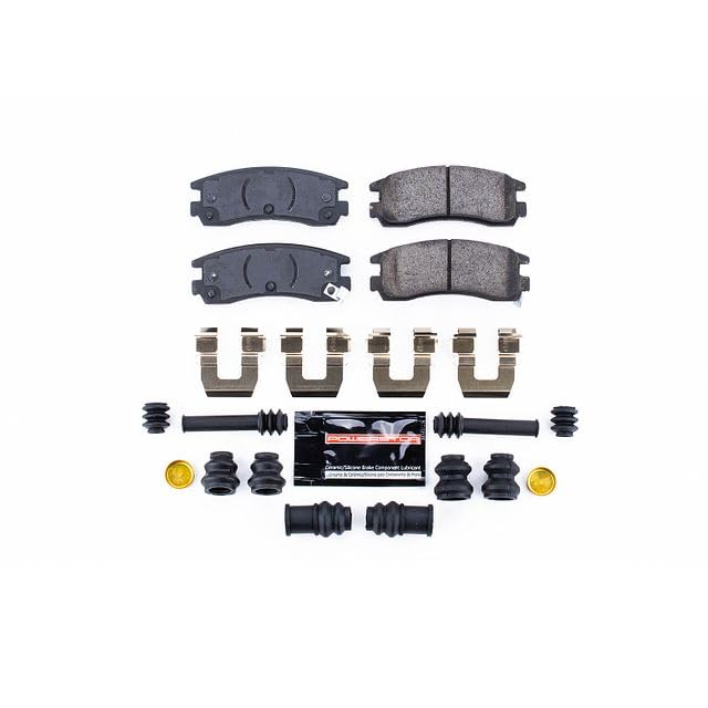 Power Stop Z23-508 Z23 Evolution Sport Carbon Fiber Infused Ceramic Brake Pads with Hardware For Cadillac Alla, Cadillac DeVille, Cadillac Eldorado, Cadillac Seville [Model Specific]