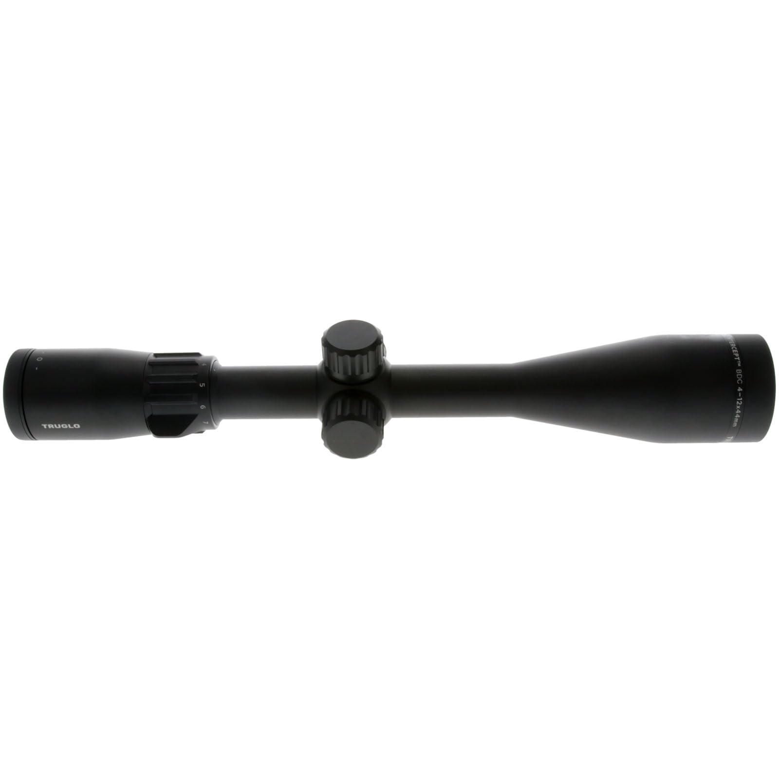 Truglo Tactical Intercept Hunting Shooting Durable Waterproof Fogproof Scratch-Resistant 1" Tube Illuminated Reticle Riflescope with Scope Cover Included, 4-12 x 44mm, Illuminated BDC Reticle